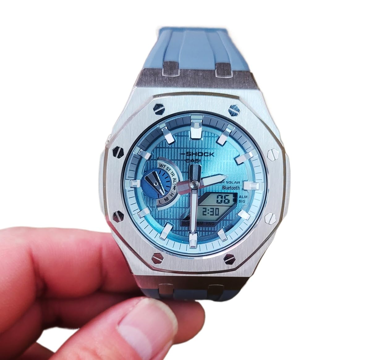 Gen 4 Edelstahl-Gehäuse, Gummiarmband, passend für Casio G-shock GBM-2100 Series Watch, für GBM-2100 1A/2100 1a2/2100b-7a Mod Kit, Metalllünette für Casio Zubehör