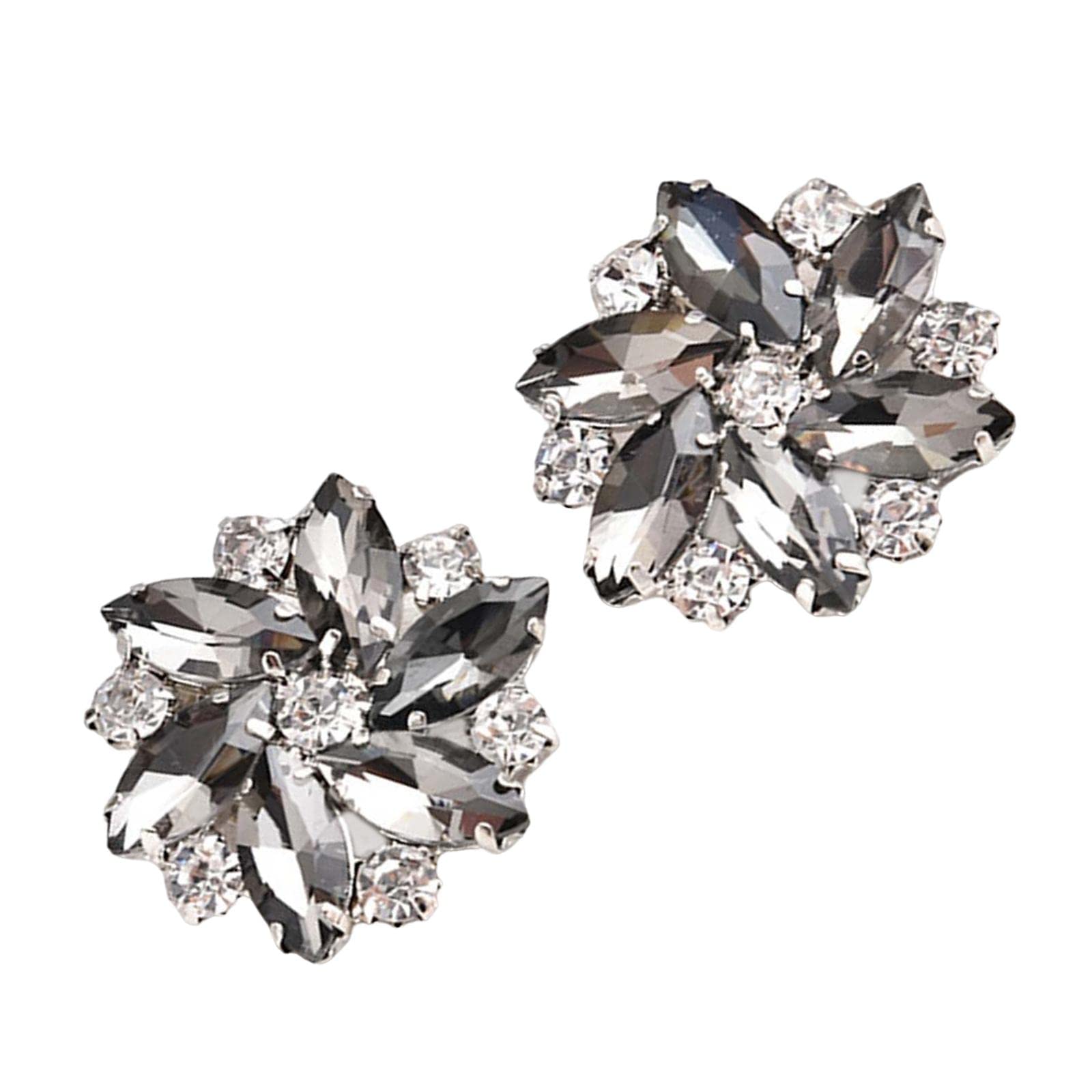 F Fityle 2Pcs Elegant Rhinestone Clips s Jewelry Decoration Crystal Buckle Heels Diamond for Brooches Flat Boots, Red — view 12
