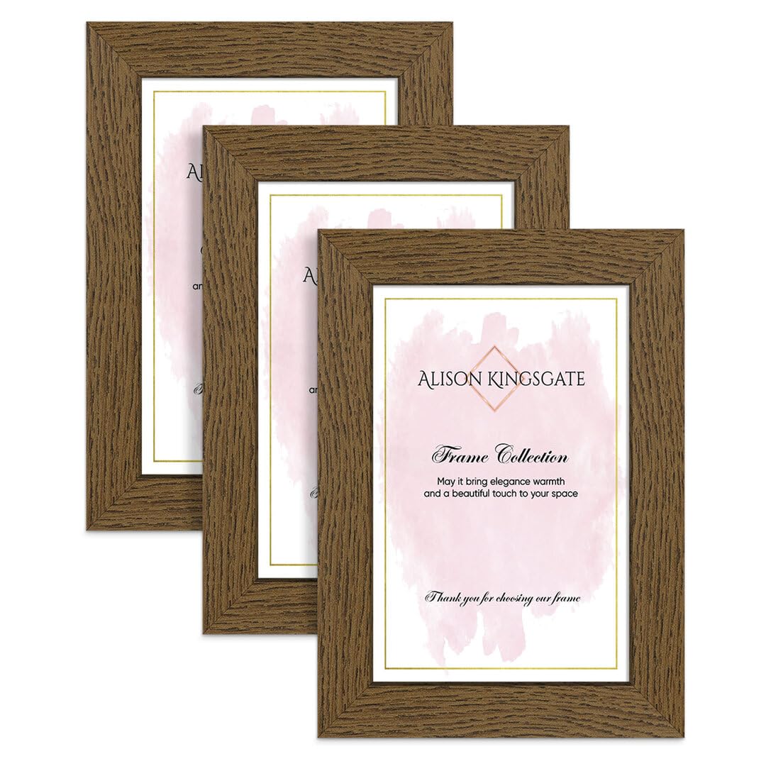Alison Kingsgate 12X8 Dark Oak Picture Frame for Photo - Pack of 3 — image 1