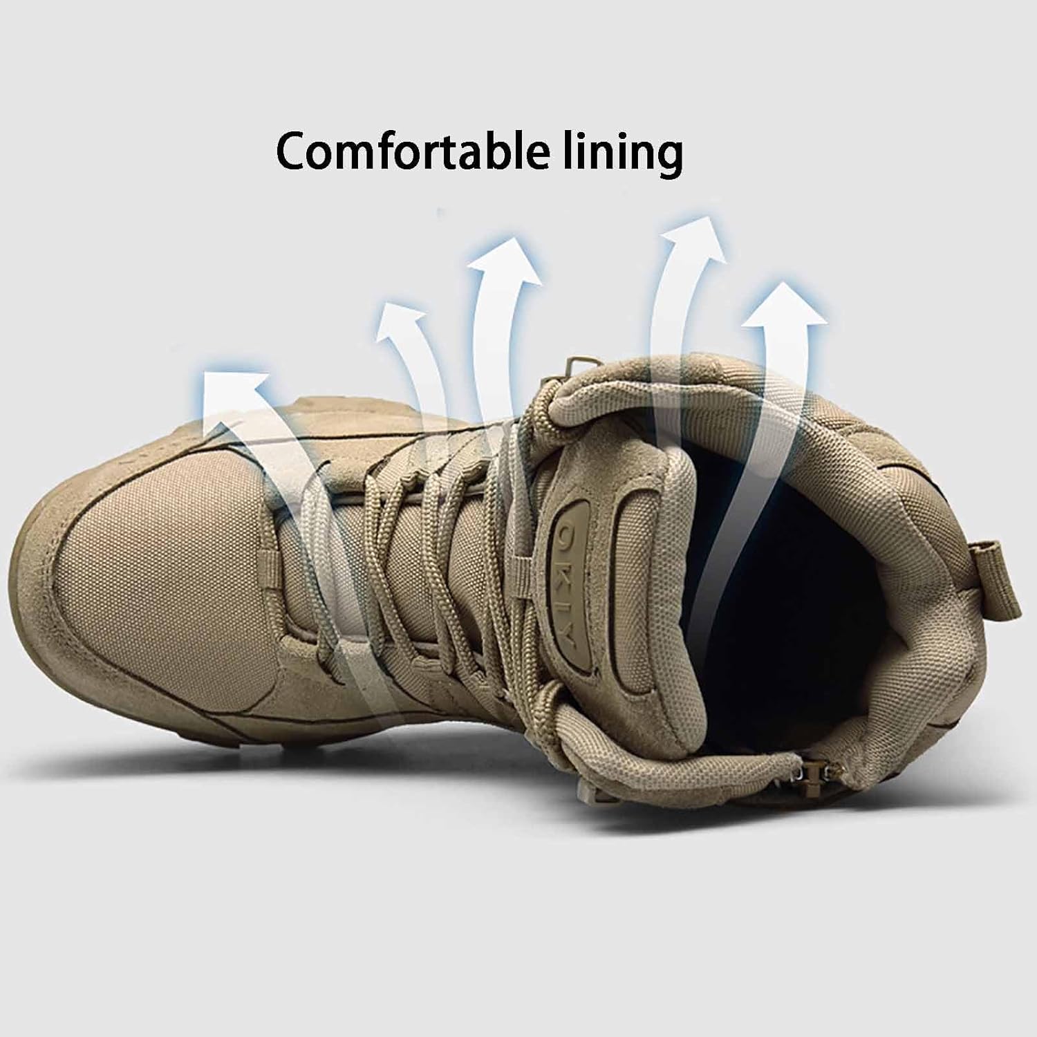 CLSQLXYJZC Men’s Tactical Boots, Lightweight Combat Boots Breathable Desert Boots Military Tactical Boots Durable Combat Boots Men's Waterproof Hiking Boots