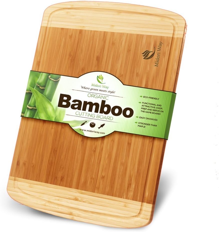 Small Bamboo Wood Cutting Board With Juice Grooves Best For Chopping Bread, Meat, and Cheese. Small (12 X 9) You Will Love How This Midori Way Decorative Buffet Tray Looks On Your Kitchen Counter.