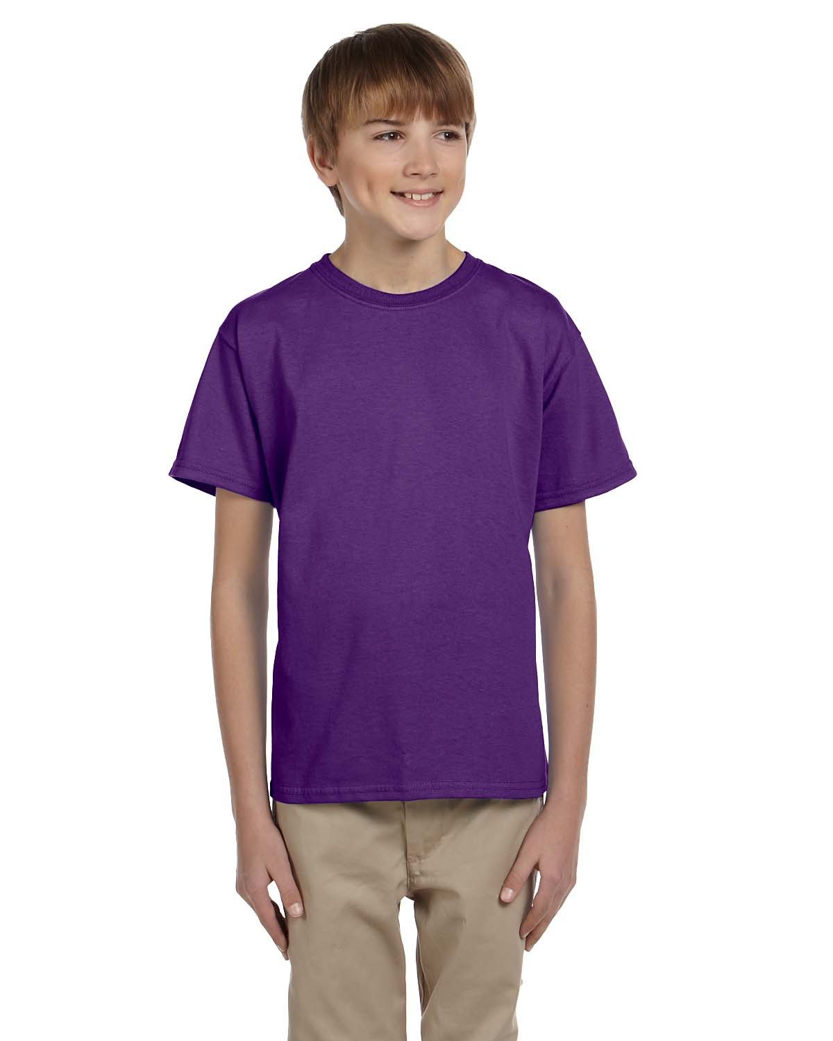 Gildan Youth Ultra Cotton 6 Oz T-Shirt - Purple - S - (Style # G200B - Original Label)