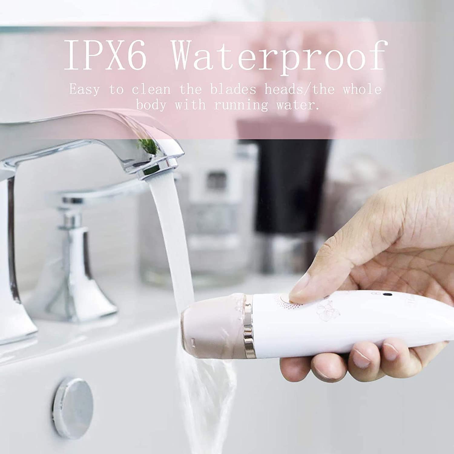 ARTSZY Lady Epilator Usuwanie włosów - Epilator Razor Trimmer, Electric Razor Thaving Tool, mokre suche golarkę elektryczną do nóg, przenośna golarka do golenia na twarz