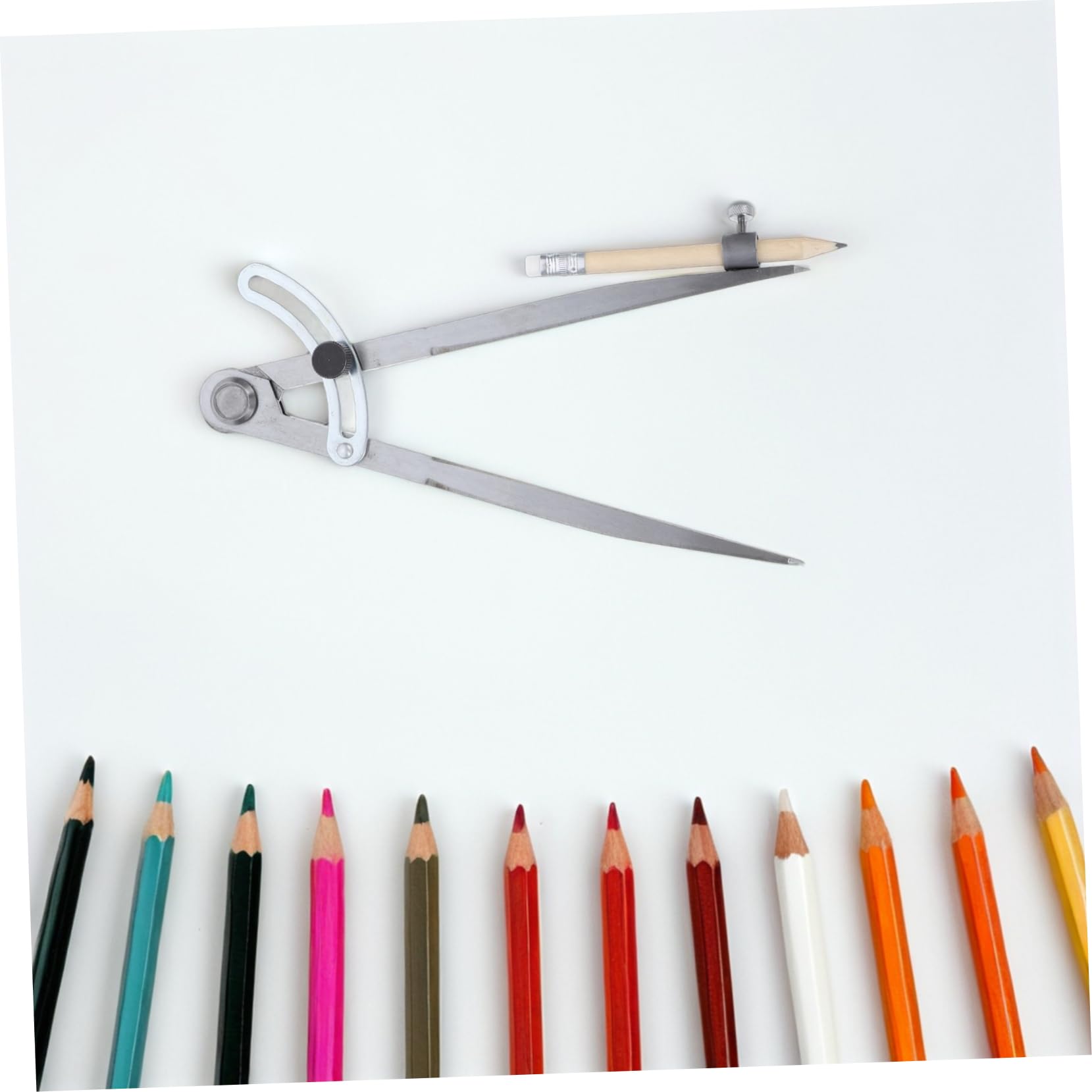 VILLCASE De Dibujo Compás De Ala De Acero Al Con Portalápices Compás Para Geometría De Precisión Para Carpintería Instrumental De Dibujo Para Carpintería