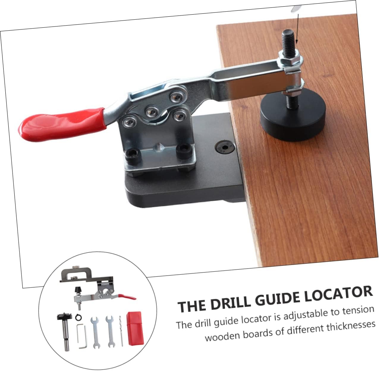Mikikit Hinge Drilling Locator Set 35mm Cabinet Door Hole Opener Positioning Tool for Woodworking DIY Drill Installation Aid Precision Guide
