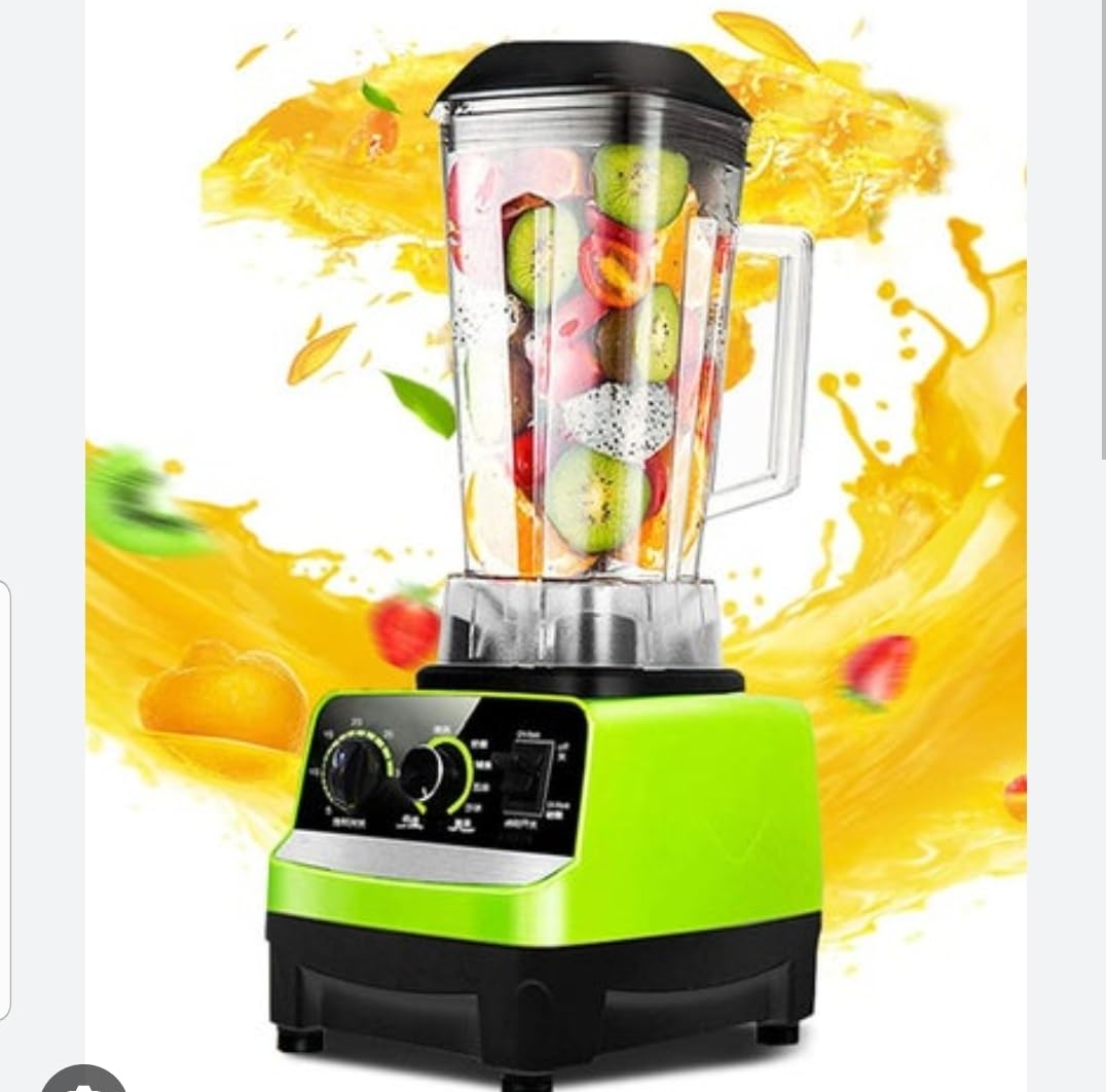 Heavy Duty Blender Mixer Centrifugal Juicer & Milk Shaker with 15 Speed Controls Single Gear (Masticating) UNBRAKABLE ABS PC JUG and Stainless Steel Blades (RED)