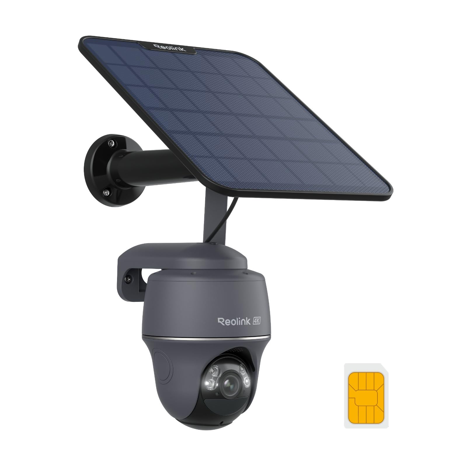 Reolink 4K/8MP 4G Camera, Solar-powered Security Camera Outdoor Go PT Ultra