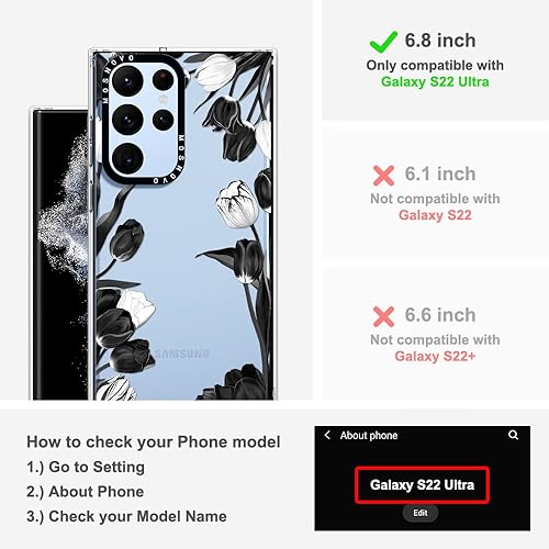 Miniatura 2 de MOSNOVO Funda para Galaxy S22 Ultra, funda Samsung S22 Ultra 5G, diseño transparente de café, absorción de golpes, TPU suave, funda para Samsung