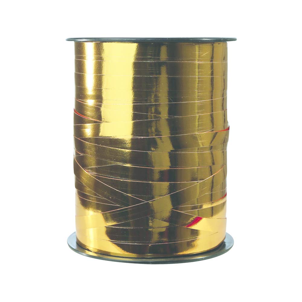 Clairefontaine Spule Geschenkband – mit Metalleffekt, 250 m x 7,5 mm, cognac