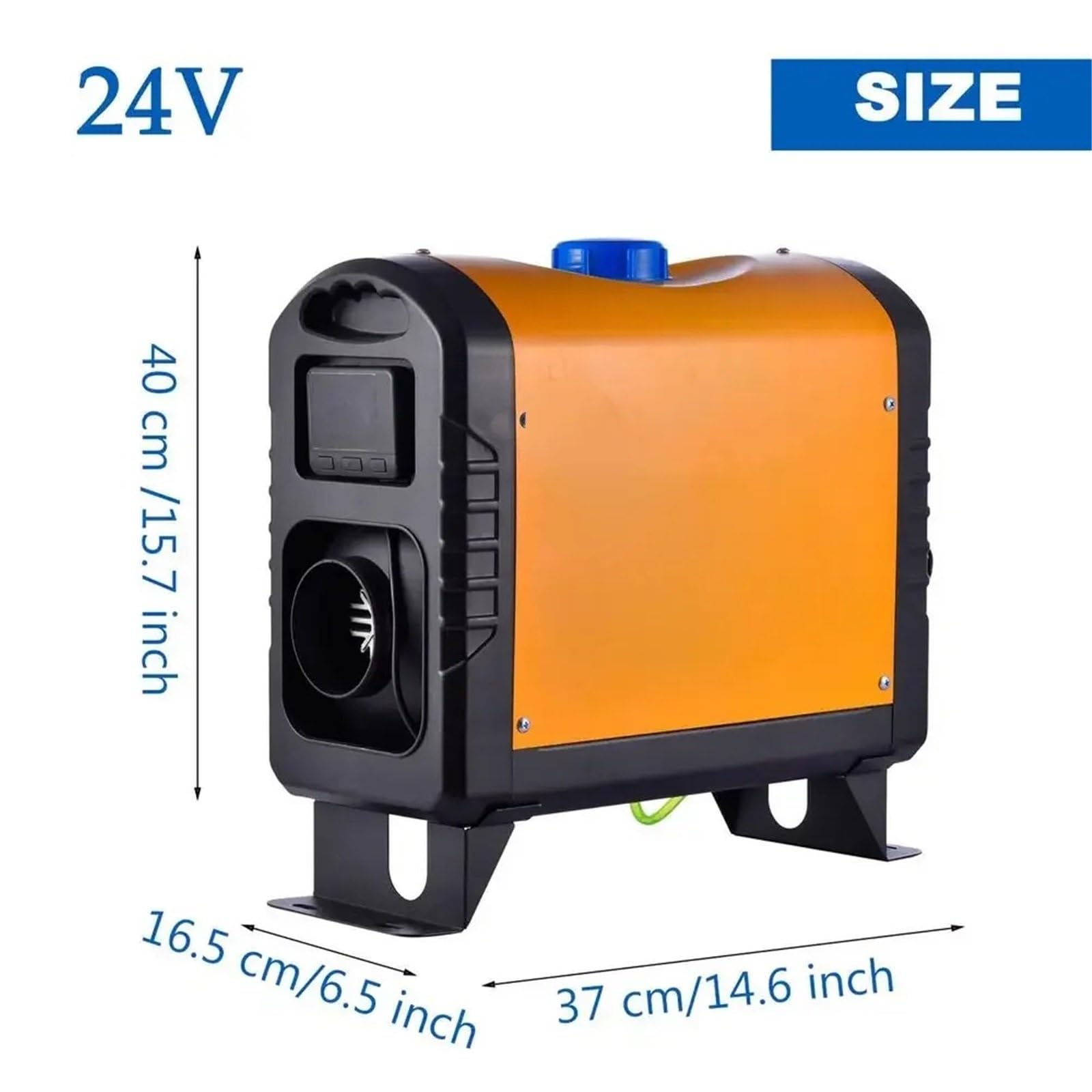 Nagrzewnica powietrza na olej napędowy, jednootworowa, postojowa, 24 V, 12 V, 5–8 kW, automatyczna, stała temperatura, szybkie nagrzewanie, niski poziom hałasu (12 V, 5–8 kW, pomarańczowy)