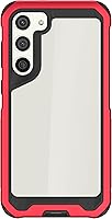 Vista 22 de Ghostek Atomic - Funda delgada para Galaxy Z Flip 4, parte trasera de aramida con parachoques de aluminio rojo, funda protectora de doble capa a