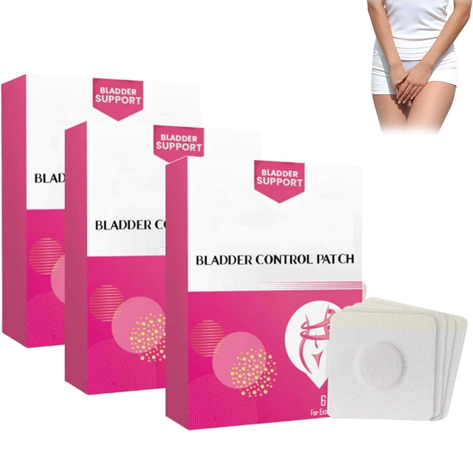 Patch de soutien de la vessie, patchs de fuite d'urine pour femmes, patch de santé de la vessie, patchs de contrôle de la vessie, pour hommes et femmes (18 PCS)