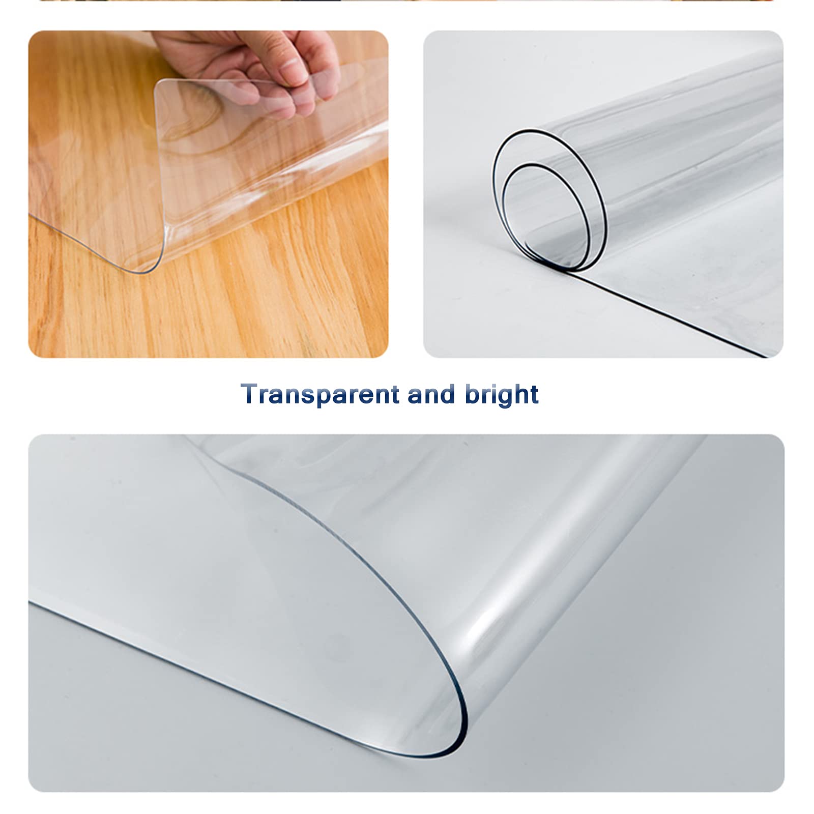Homen 35,5x70,9 Pulgadas (90x180 Cm) Mantel De PVC Transparente Impermeable Y Protector Para Mesa/escritorio Protector De Mesa Rectangular Tamaño Personalizado JAMW Sencillez | En Línea