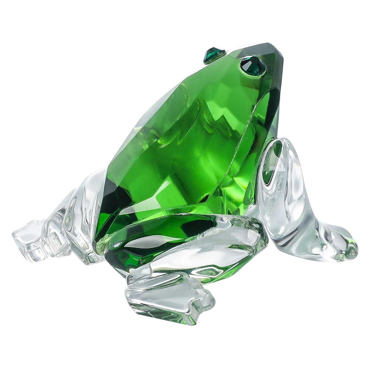 Ieron Frog Ornament,Mini Crystal Frog Figurine Collection,Glass Crystal Animal for Women Table Centerpiece Decorative Ornament