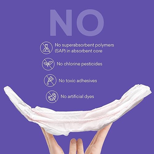 Miniatura 5 de Almohadillas posparto prémium con alas, almohadillas de maternidad posparto de gran absorción máxima, ultra suaves, flujo pesado, protección segura