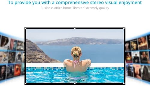 Miniatura 3 de Pantalla de proyector portátil de 60 pulgadas, 72 pulgadas, 84 pulgadas, pantalla de proyección de video diagonal de 169 blanca de 84 pulgadas,