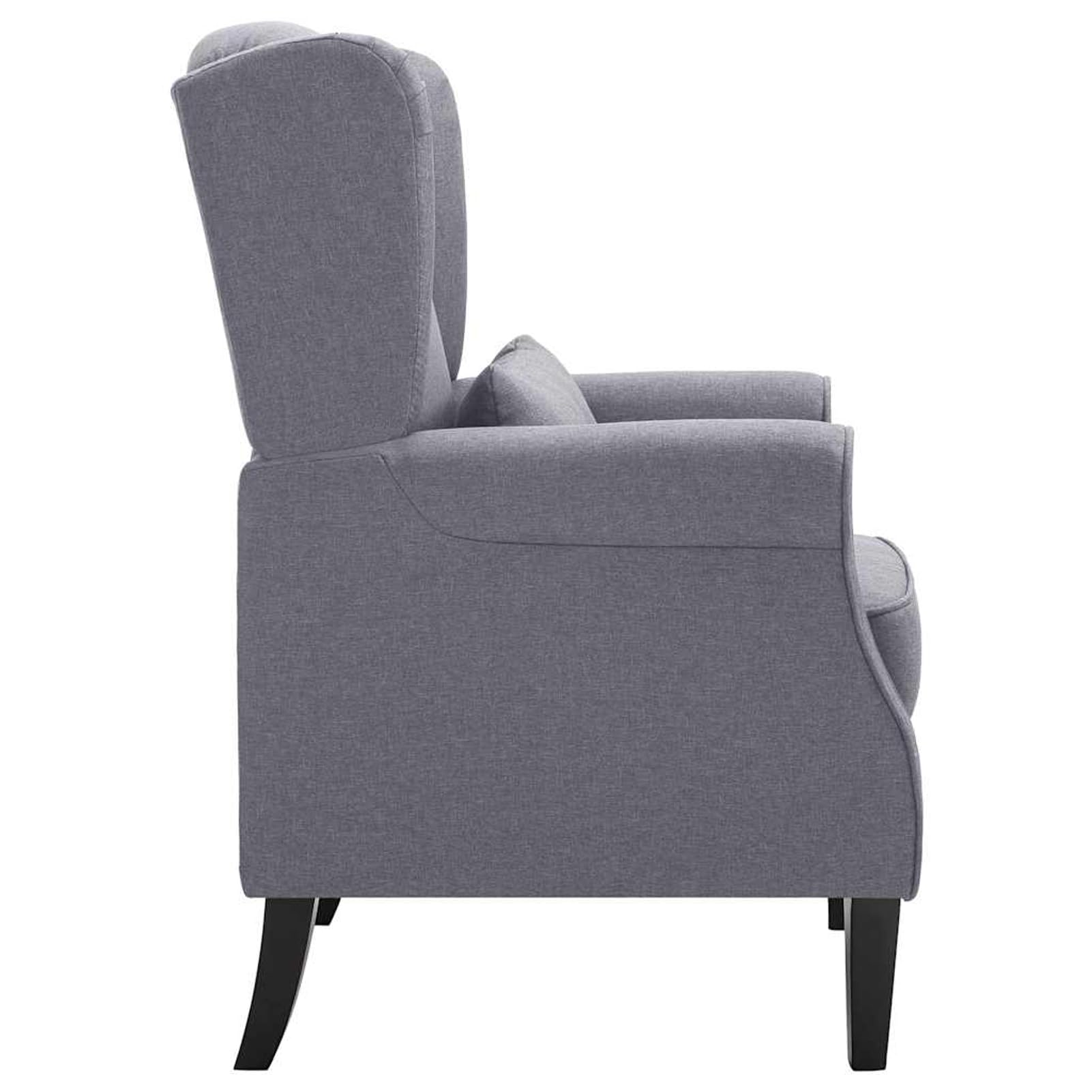 Gecheer Poltrona Grigio Scuro in Tessuto, per Salone e Angolo Lettura