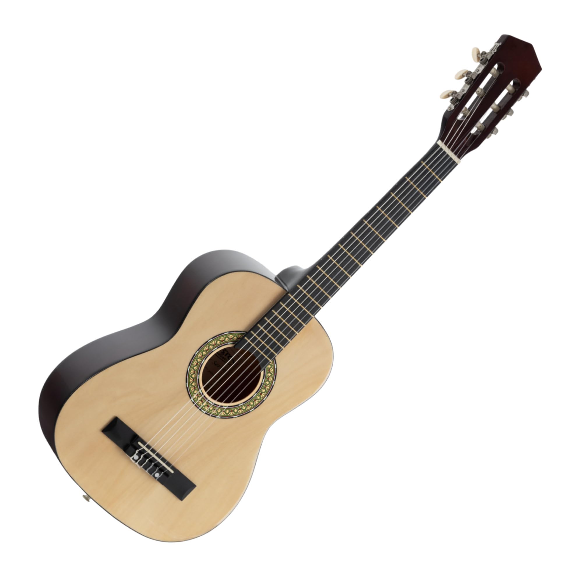 Classic Cantabile AS-851 1/2 Konzertgitarre Natur (Akustikgitarre, geeignet für Kinder im Alter von 6-8 Jahren, Bundmarkierung, Nylonsaiten)