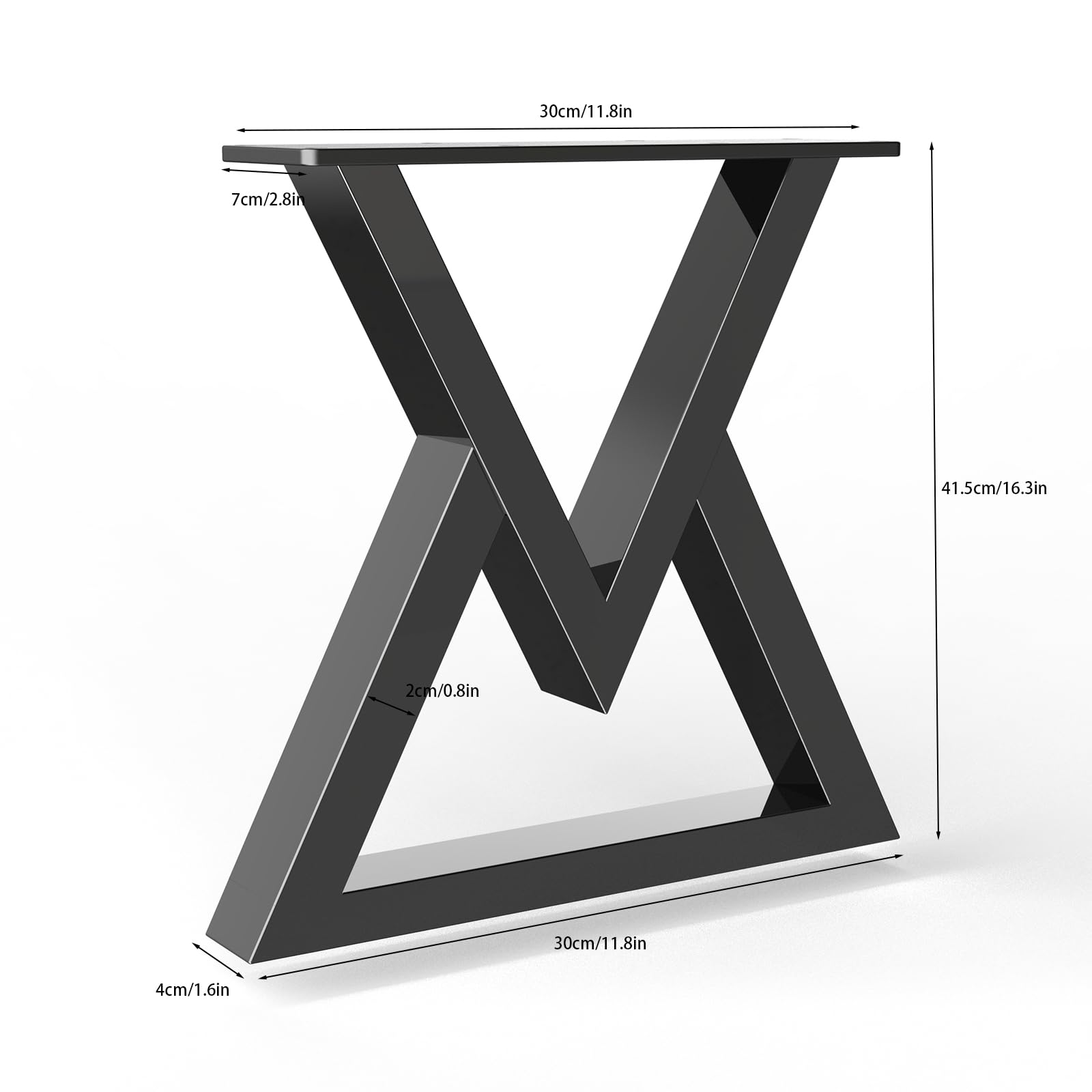 2 Pezzi Piedini per Mobili, Gambe per Tavolo, 41.5×30cm, V-Tipo