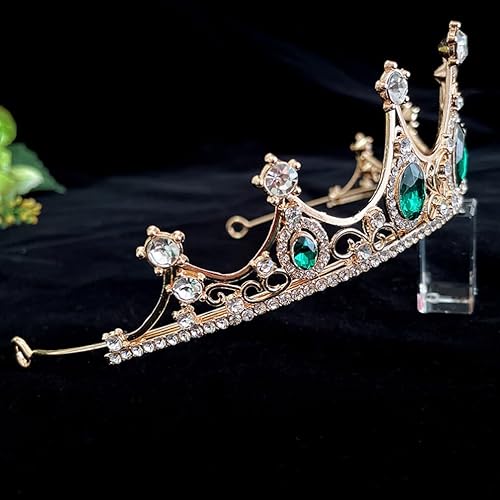 Miniatura 4 de Beaupretty Tiaras y corona para mujer con diamantes de imitación para boda, diadema de novia, disfraz de Halloween, color rojo