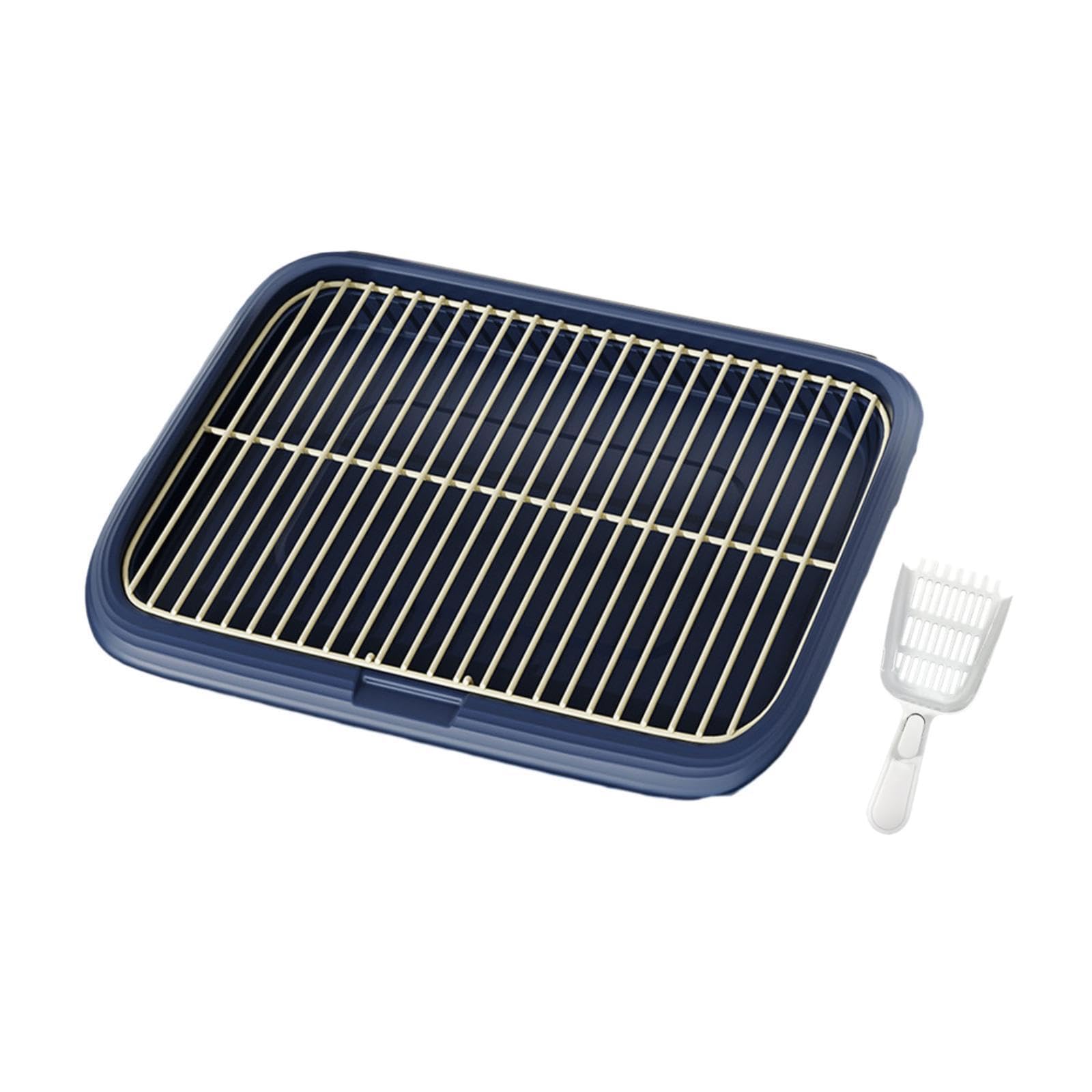 Bandeja para IR al baño para Perros con, Azul Oscuro, SG | que proporciona estabilidad para el entrenamiento de cachorros en interiores y exteriores. Bandeja de entrenamiento para ir