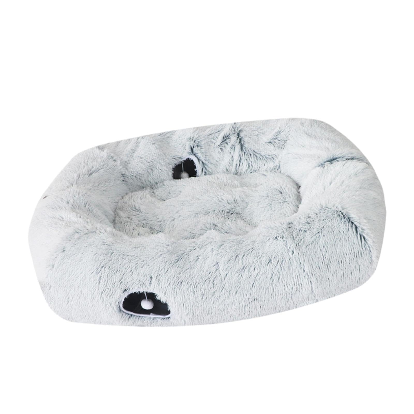 Cama tipo túnel para gatos con bola, 40.5 x 33 pulgadas, escondite grande para jugar y descansar para gatos, gatitos, perros pequeños