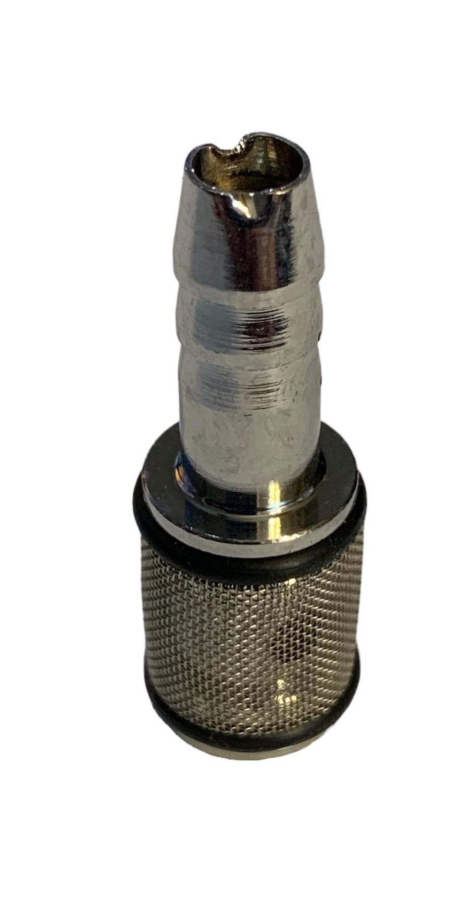 Sellerocity Pressure Washer Detergent Chemical Soap Hose Brass & Chrome Pickup Filter/Screen & Check Valve 1/4 OD Barb, with Internal Check Valve, 400
