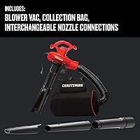 Vista 7 de CRAFTSMAN Leaf Blower, Leaf Vacuum and Mulcher, 3-in-1 Backpack Blower, Up to 230 MPH, 12 Amp, Corded Electric (CMEBL700)