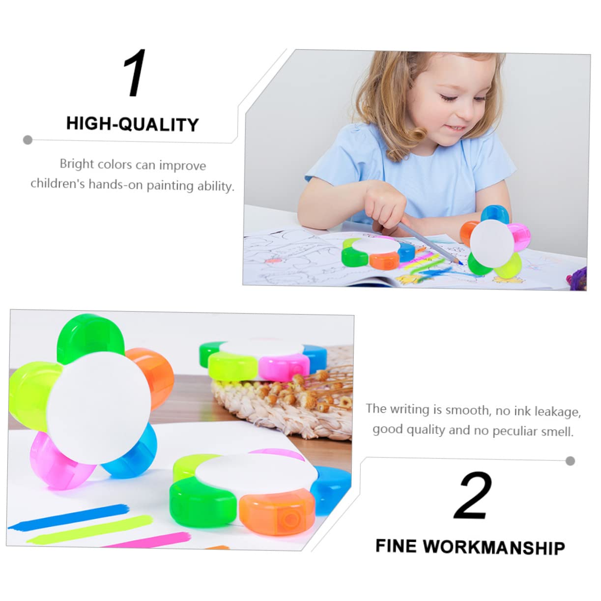 Happyyami 6pezzi Pennarello Fluorescente Per Studenti Evidenziatore Acquerellabili Articoli Per Scrittura