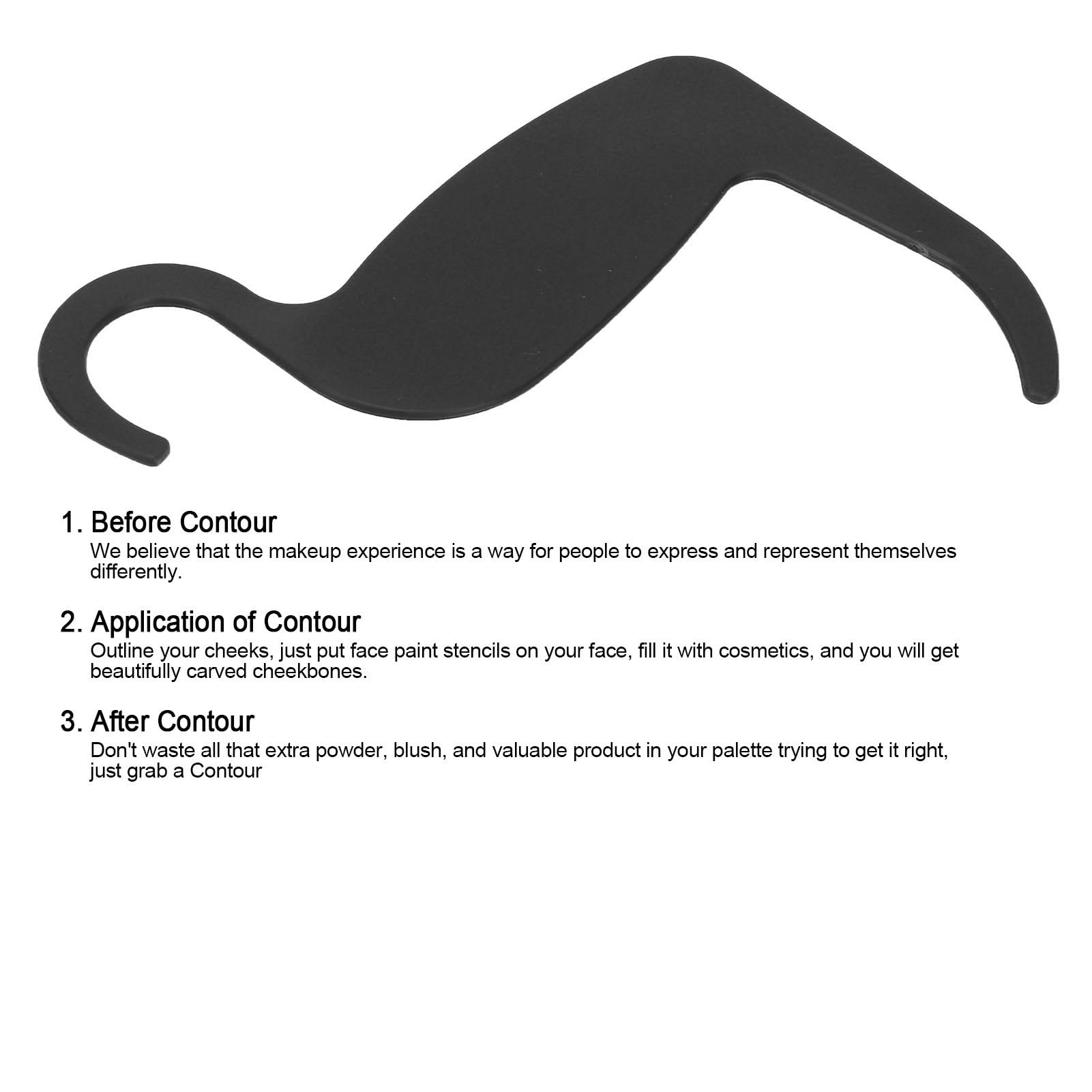 Fayelume Black Makeup Stencils, Nose Contour, Eyebrow Template, Face Stencils for Makeup Cheekbones, Chin, Nose and Eyebrows