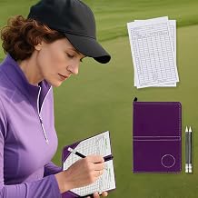 Golf Scorecard Leather Cover Scorecard Holder Statistic and Score Tracking Soft Thick Waterproof Colorfulcard