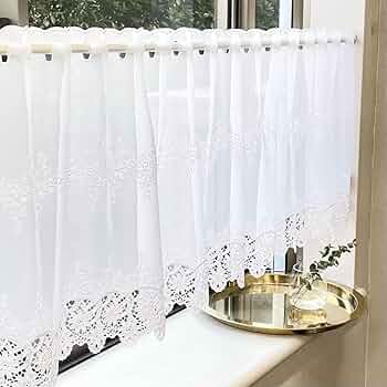 Amazon｜インテリックス INTERIX 刺繍レース 小窓 日本縫製 幅155cm丈