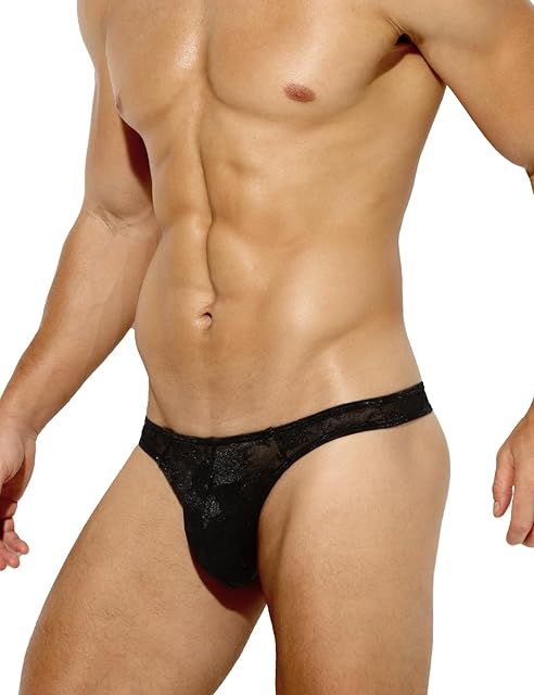Arjen Kroos Men's Sexy Low Rise G-Strings Thongs Tagless Underwear