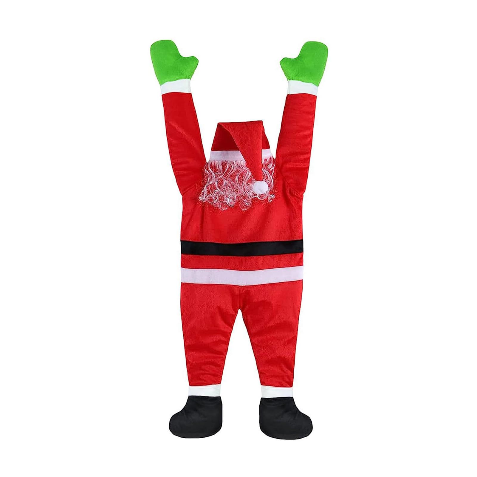 Buxuaaaa Climbing Ladder Roof Santa Decor Holiday Santa Clothes 170cm / 110CM for Climbing Roof Gutter Yard Christmas Ornament Holiday Decorations