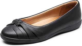 Women’s Ballet Flats, Comfortable Round Toe Slip on Dressy Work Office Shoes with Arch Support