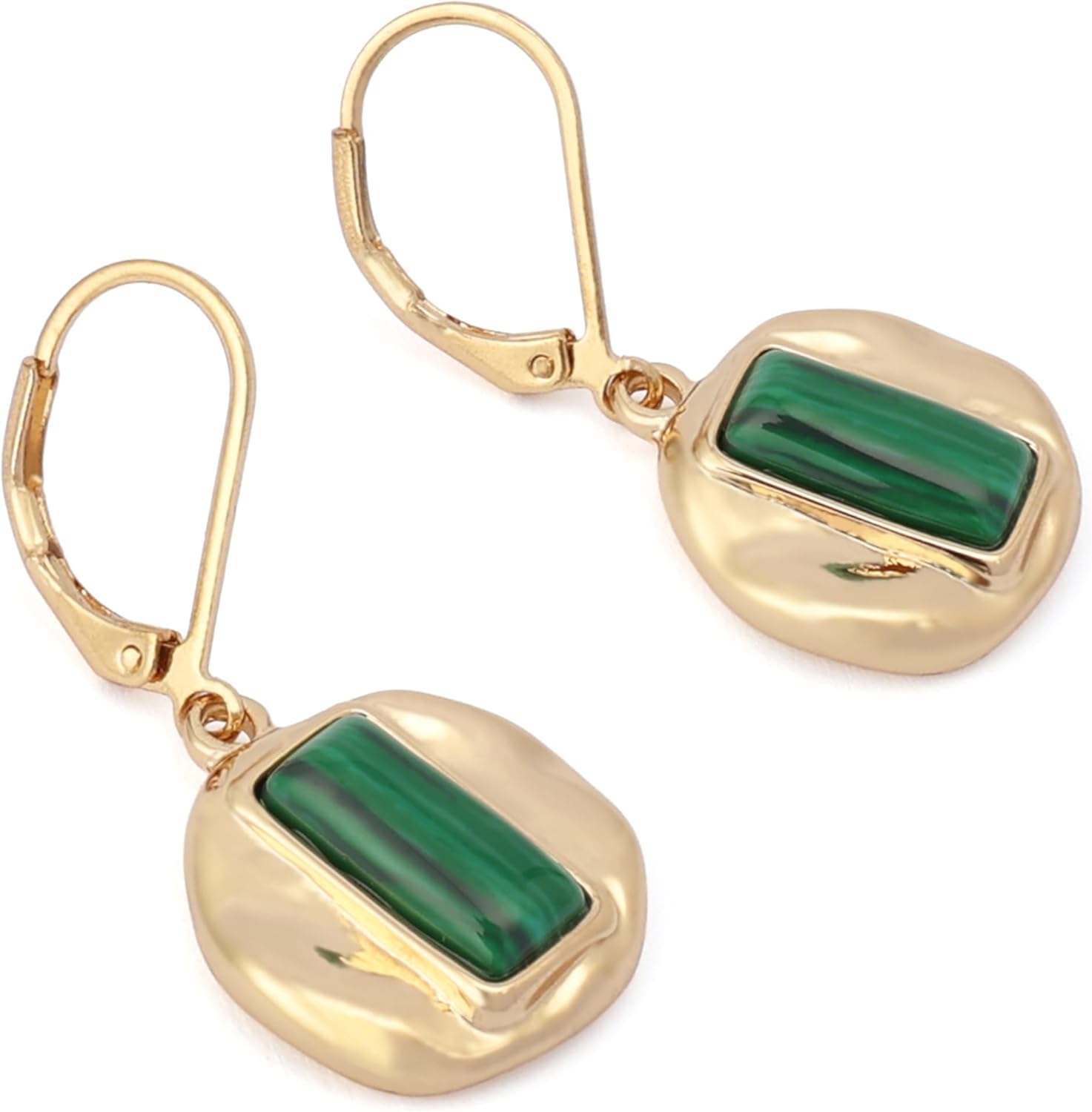 Robert Lee Morris Soho Women's Malachite Molten Disc Drop Earrings - Image 3