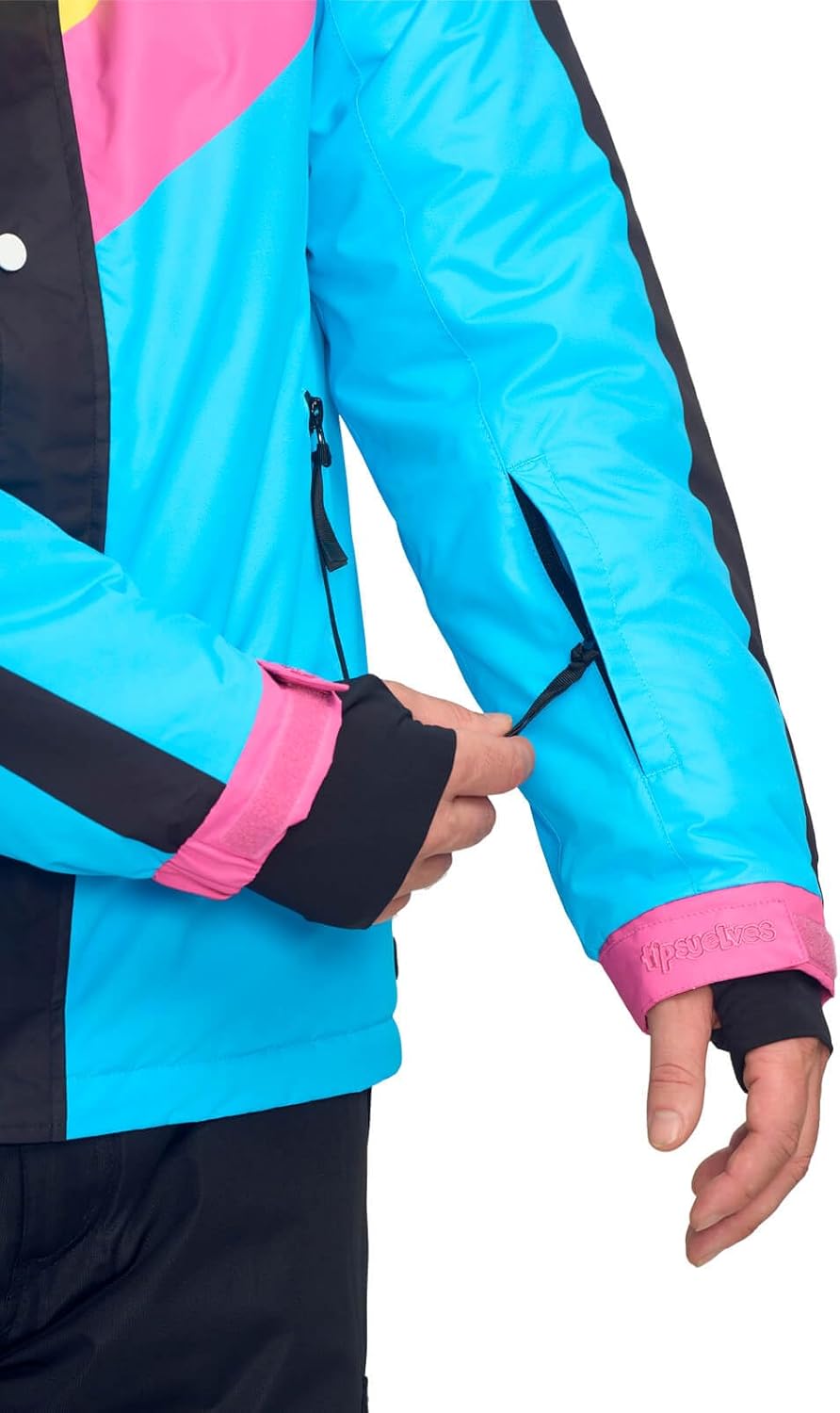Tipsy Elves Ski Jackets for Men - Fun Colorful Apres Ski Outerwear Hooded Waterproof Snow Jackets for Adults