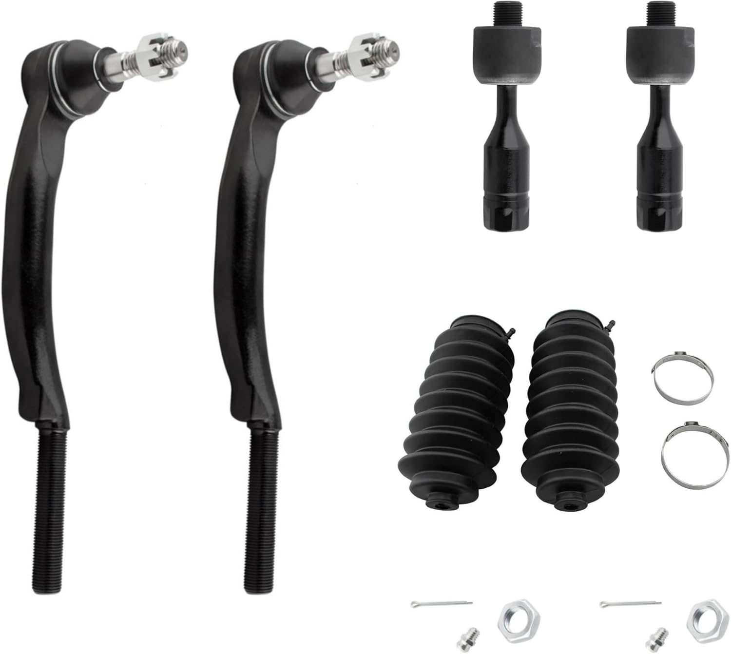 Suspension Kit Front Inner Outer Tie Rod w/Boot for Buick Rainier/SSR for Chevy Trailblazer EXT for GMC Envoy XL/XUV for Isuzu Ascender for Olds Bravada for Saab 9-7x 2003-2009