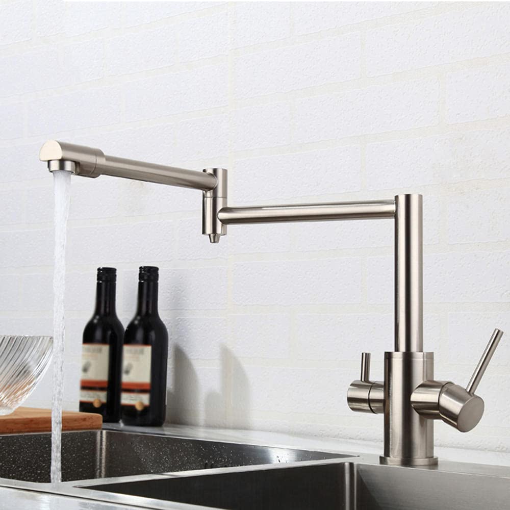 Évier D'Infiltration Rotatif D'Eau Potable en Laiton 3 - en - 1, LSZJSGQ, Brossé,