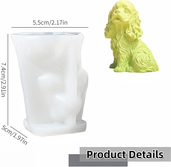 3D Dog Candle Mould, Reusable Silicone Candle Making Mould for Realistic Candles, Soap Making & Resin Casting, Easy Demould Craft Supplies for DIY Home Decor & Beginners(Labrador)