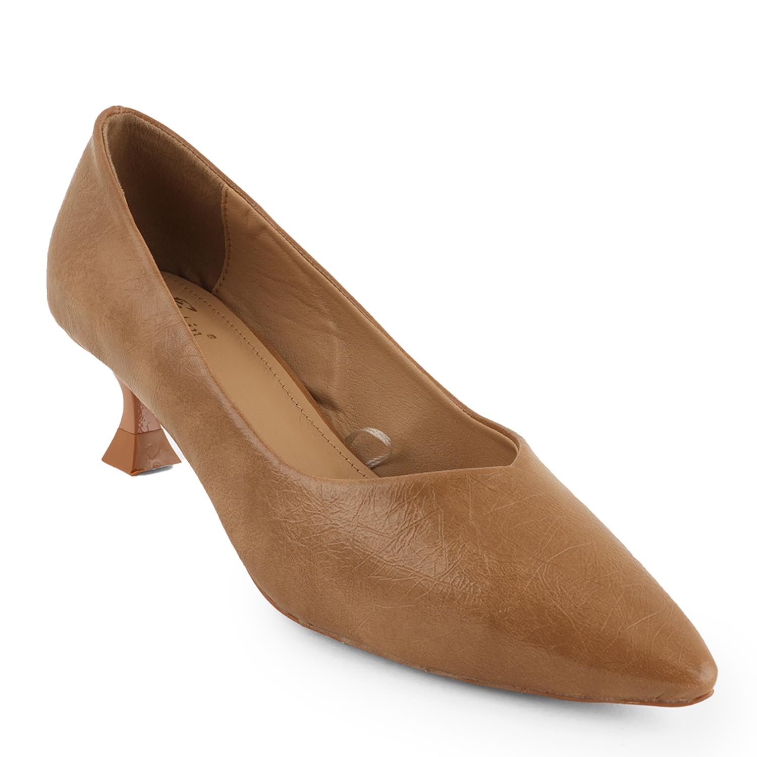 Women Pointed Toe Kitten Heel Pump Slip on Stylish & Comfortable Ballerinas .DFA-104-image-24