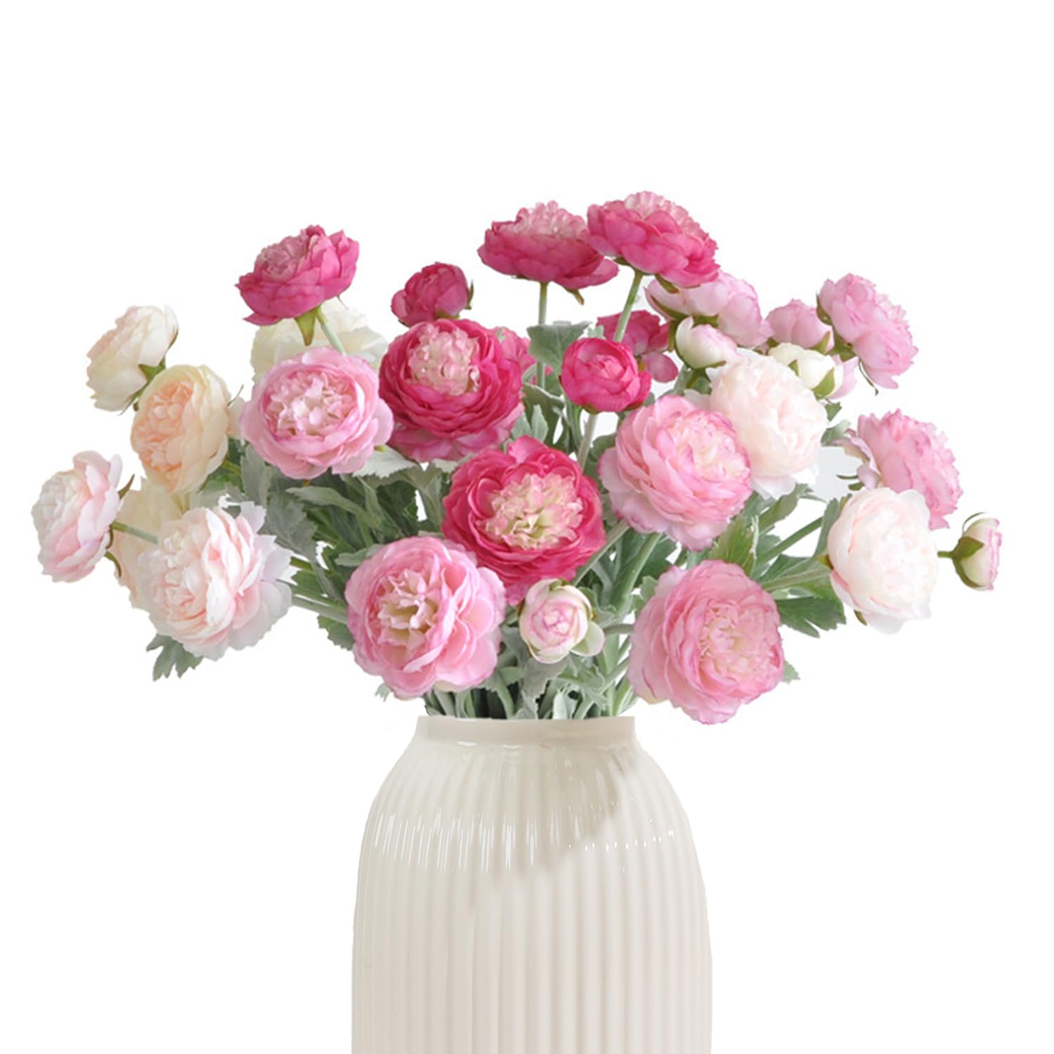 artificial flowers silk peony pink flowers combo rose red silk flowers bouquet 10pcs 30heads fake peonies for faux floral arrangements home table kitchen wedding party farmhouse decor