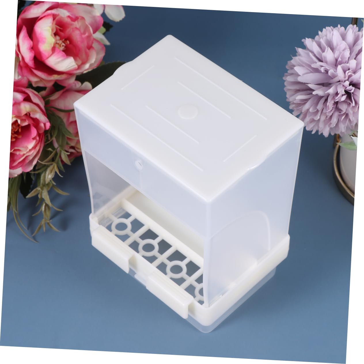 HEMOTON Parrot Food Bowl Automatic Pet Feeder Easy Cleaning and Durable Plastic