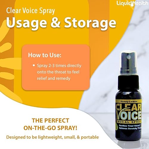 Miniatura 4 de Clear Voice Vocal Spray Miel Limón -- 1 fl oz