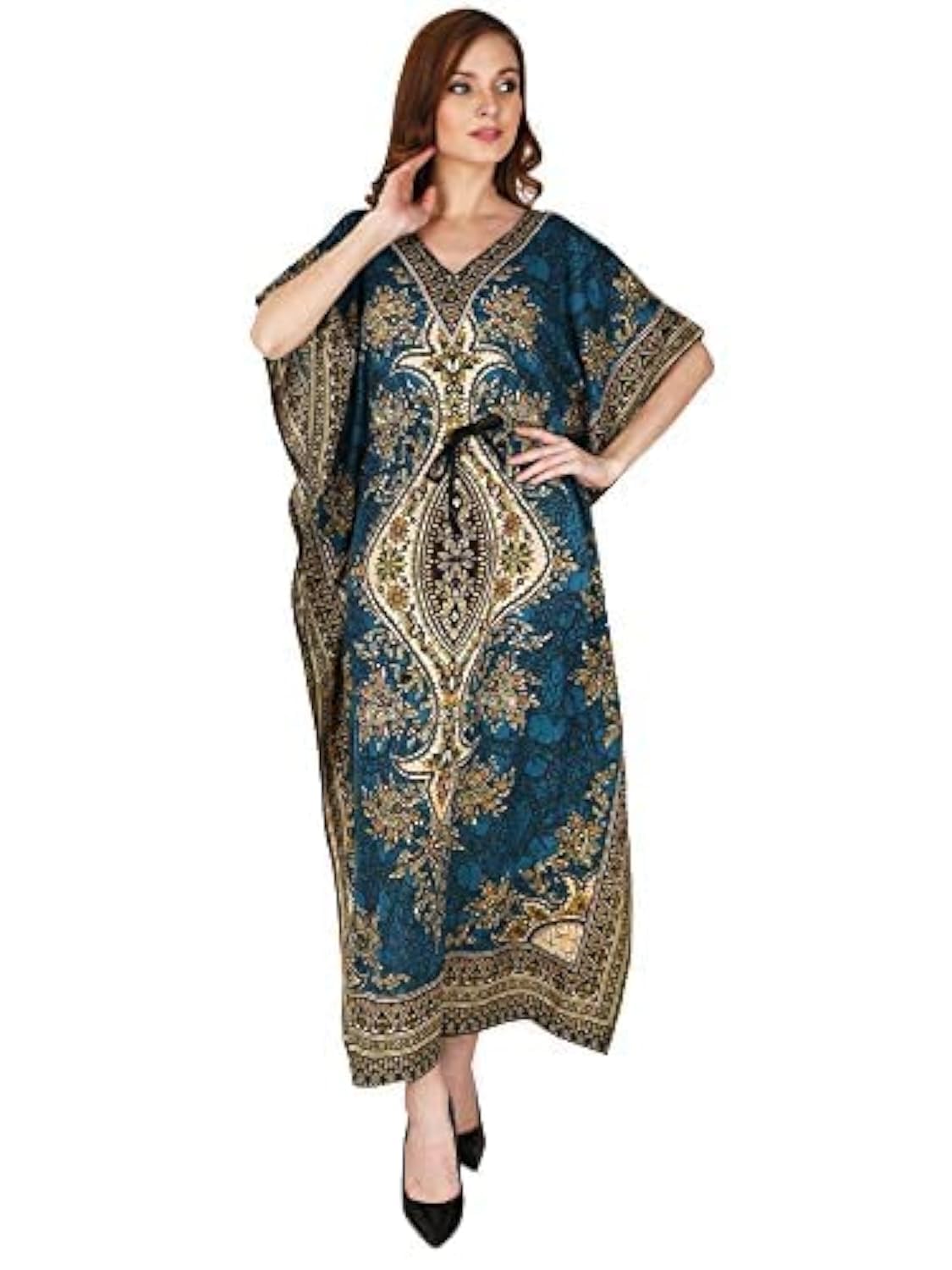 Women Polyester Long Maxi Kaftan for Sleepwear/Nightwear/Beach Wear-image-25