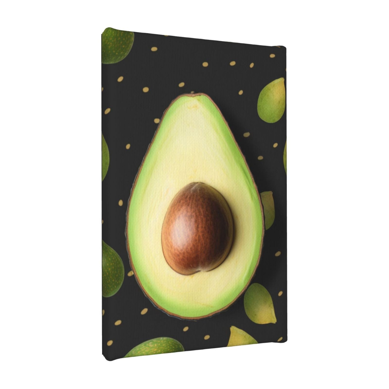 YKLJG Avocado Printed Wall Art Canvas Painting 20x30 CM Wooden Framed Picture Painting Artwork Prints for Bedroom Kitchen Home Office Decor