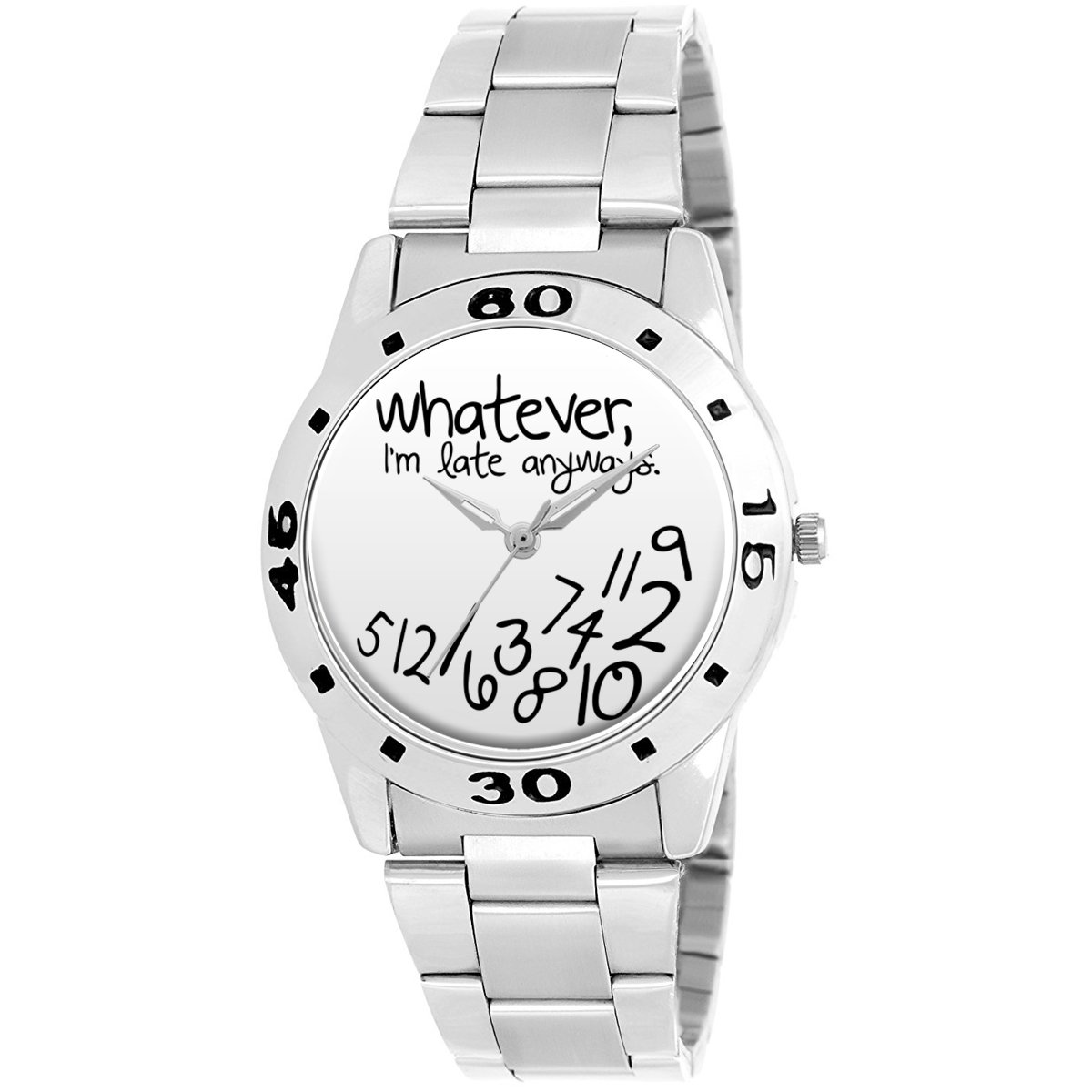 BIGOWL Whatever I am Late Anyways White Dial Womens Watch (B07BX5ZKCV) Amazon Price History, Amazon Price Tracker