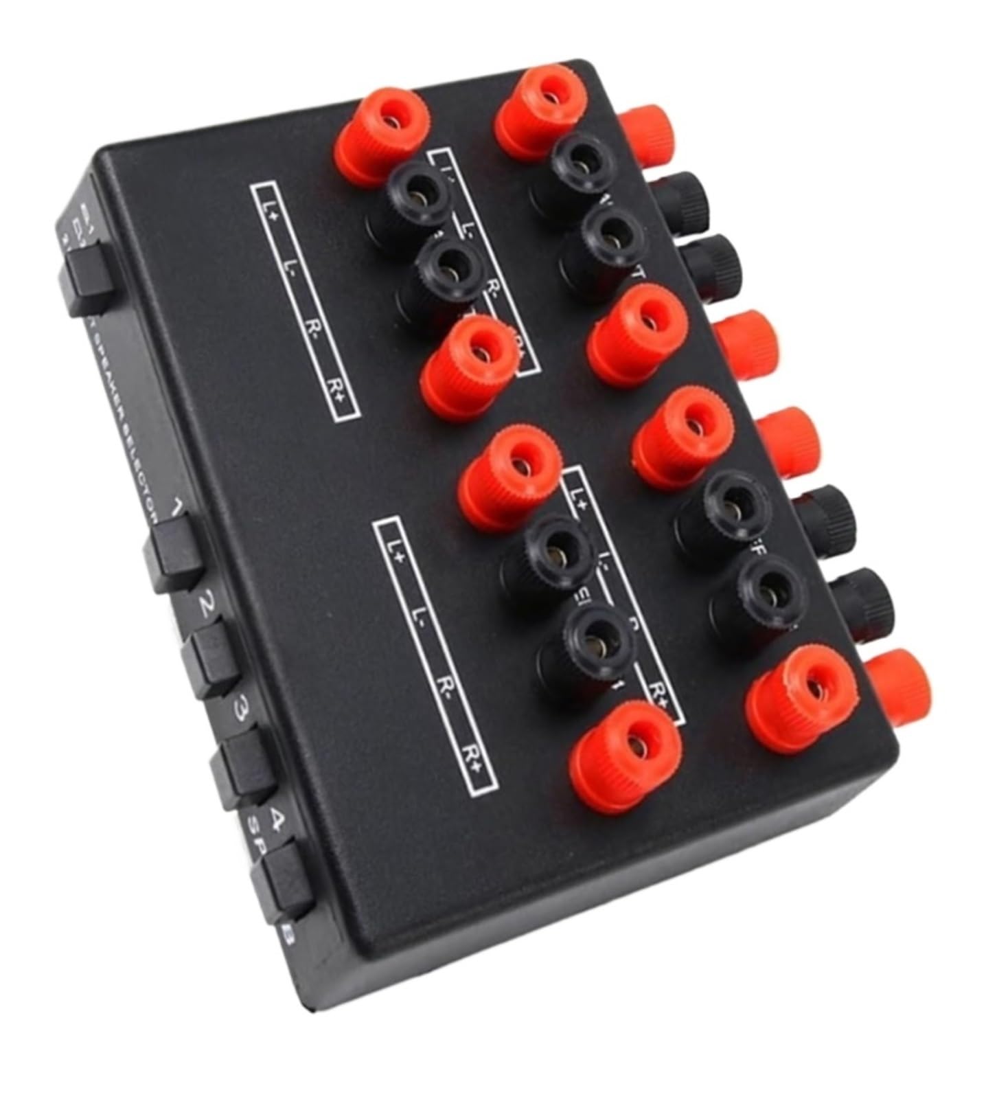For Mini sélecteur audio stéréo 2 en 4 sorties SP-24B, boîtier de commutation d'amplificateur, séparateur de haut-parleur for configuration multi-pièces de cinéma maison