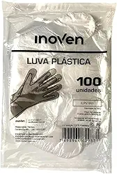LUVA PLASTICA DESCARTAVEL / 100UN / DESCARPACK