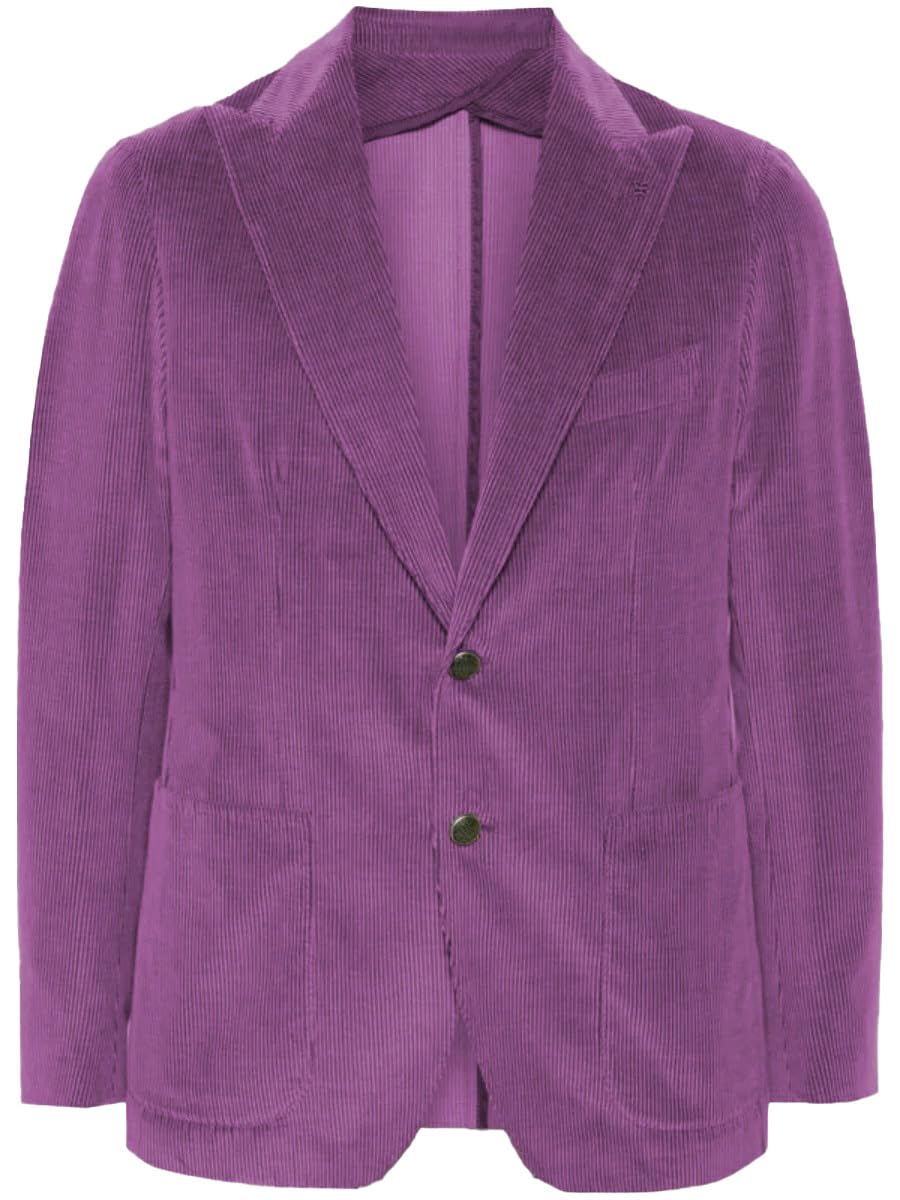 Blazer en velours côtelé pour homme - Coupe ajustée - Veste de costume formelle - Classique - Robe de mariage - Blazers de smoking